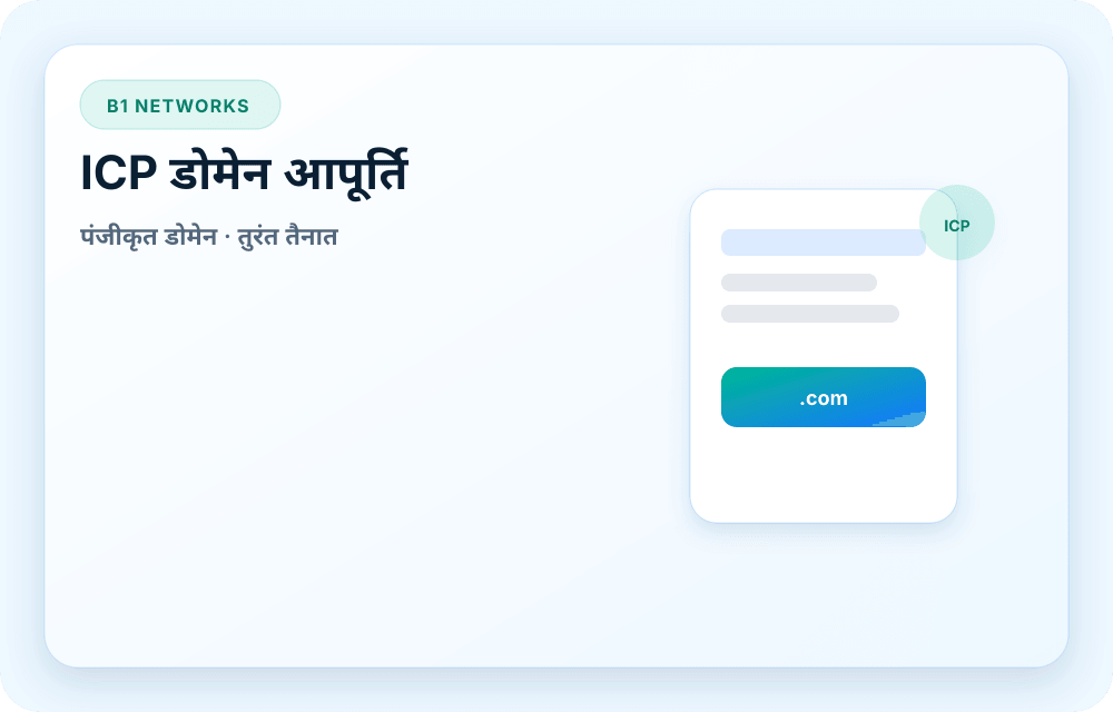 B1 Networks सेवा विज़ुअल