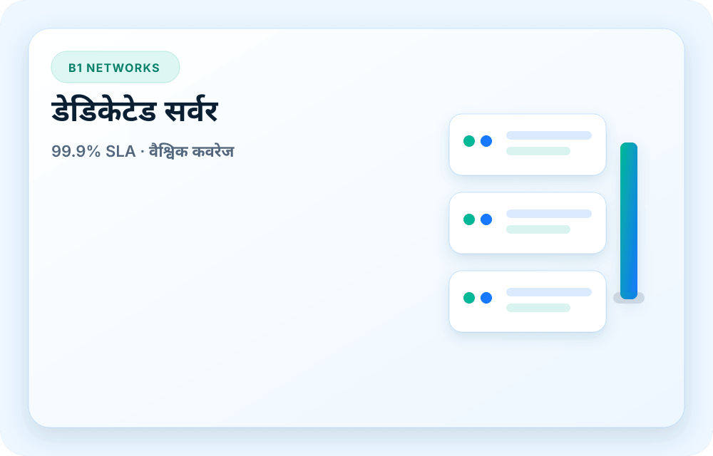 B1 Networks सेवा विज़ुअल