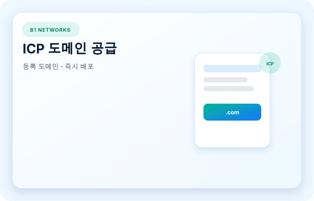 B1 Networks 서비스 이미지