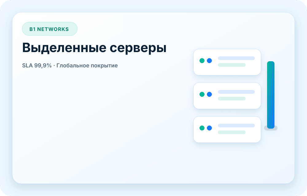 Визуал сервиса B1 Networks